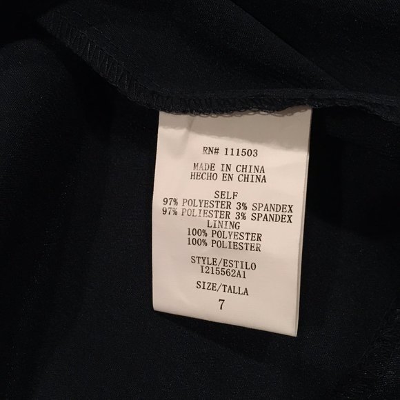 Strapless Navy Cocktail Dress with Pockets (Size: 7) - Picture 8 of 8